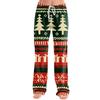 Women's Casual Christmas Printed Pajama Pants Loose Fit Sleepwear for Home