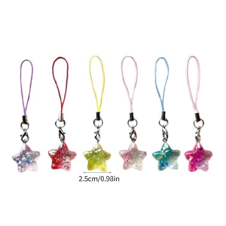 Five-Pointed Star Resin Pendants Tags for DIY Jewelry Making Keychain Crafts