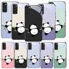 Cute and Adorable Panda For Samsung Galaxy S20 S21 S22 S23 Plus S24 FE S25 Ultra S26 Edge S25+ S20+ S22+ Black Glass Phone Case