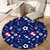 1pc Office Carpet Chair Mats Soccer-themed Circular Pattern Perfect for Decorating Office Chairs, Living Rooms, Or Bedrooms