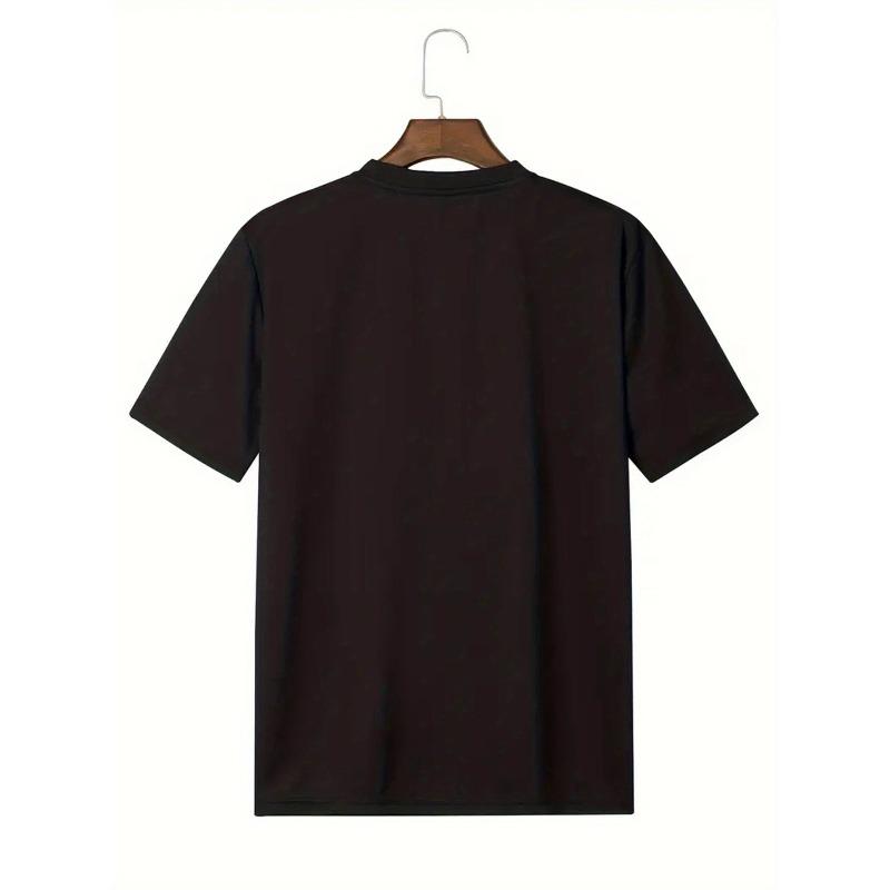Men's Printed T-Shirt-Comfortable and Stylish Street-wear Round Neck T-shirt, Ideal for Everyday and Outdoor Wear