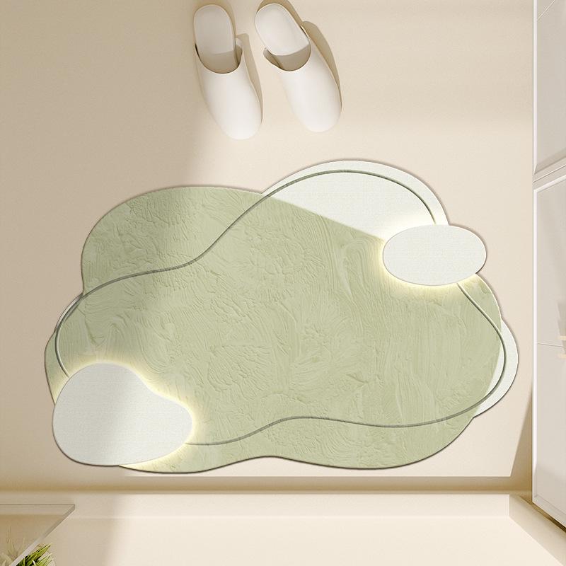 Quick-Dry Diatomaceous Earth Bathroom Mat - Water-Absorbing, Easy-Clean Foot Mat for Toilets
