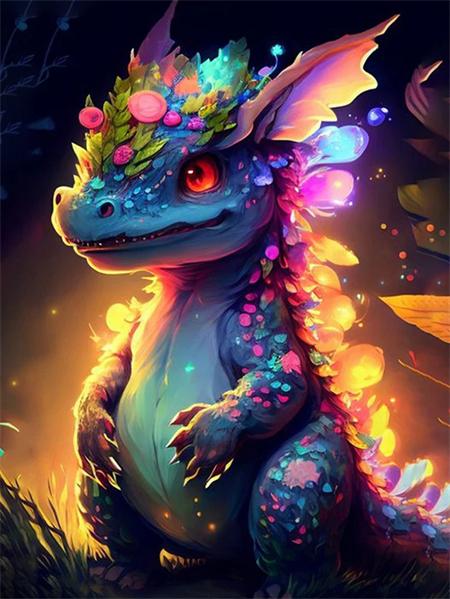 

5D Алмазная картина Новые поступления Дракон Мультфильм Полная квадратная/круглая вышивка Мозаика Животное Фэнтези Домашний декор Full Round 20x30CM