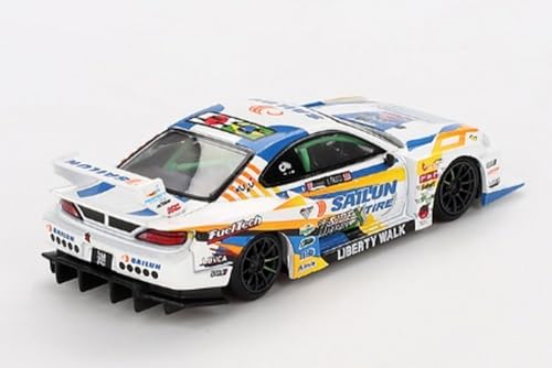 MINI GT 1/64 Scale Nissan Silvia (S15) LB-Super Silhouette #555 2023 Formula Drift Japan (Right-Hand Drive) Finished Model MGT00895-BL