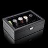 Carbon Fiber Leather Watch and Jewelry Storage Box