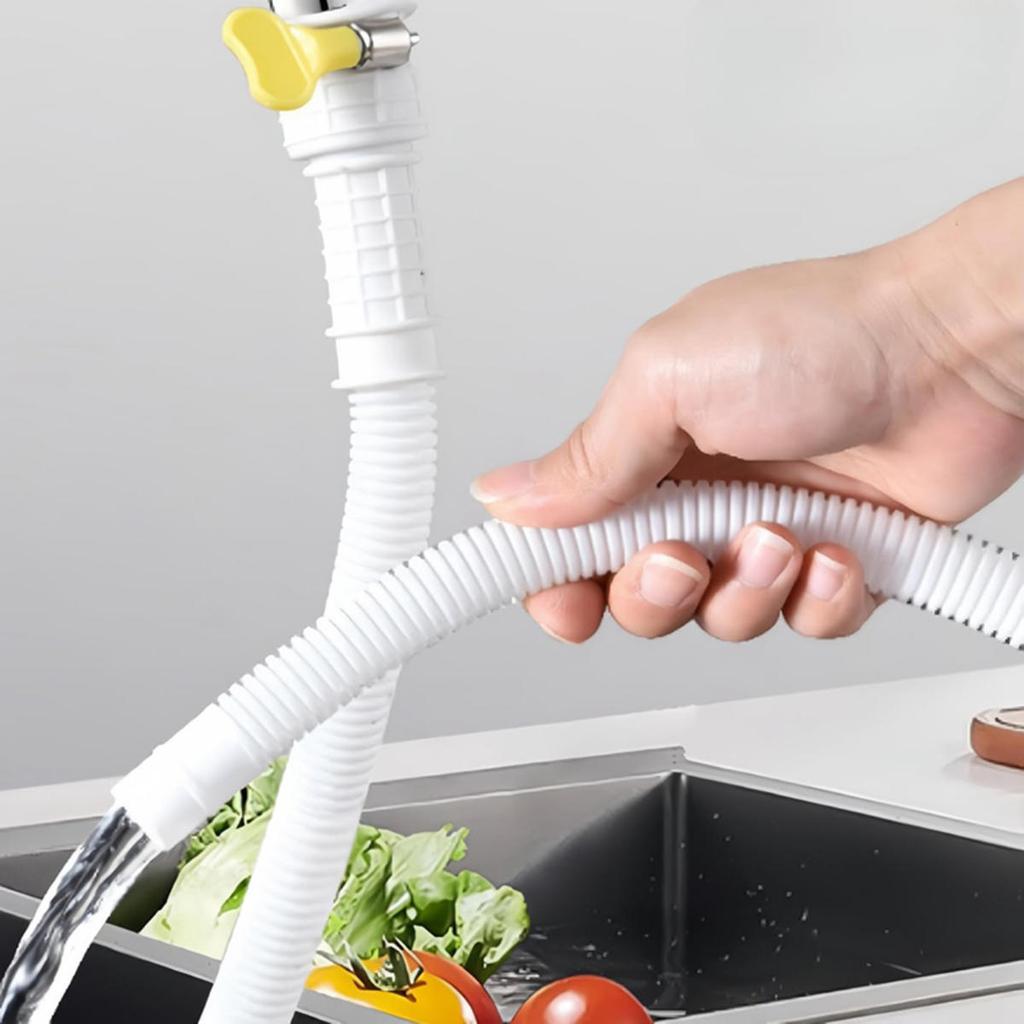 White Drain Hose Pipe Inlet Extension Tube Drainpipe for Faucet Accessories Washing Machine Water Pipe Home Improvement