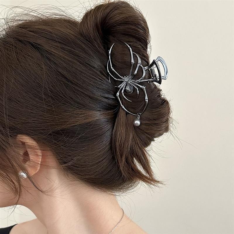 Halloween Legierung Tier Fledermaus Haarklammern Frauen Mädchen Minimalistisch Y2K Metall Haifisch-Klammer Gothic Feiertags-Haarschmuck