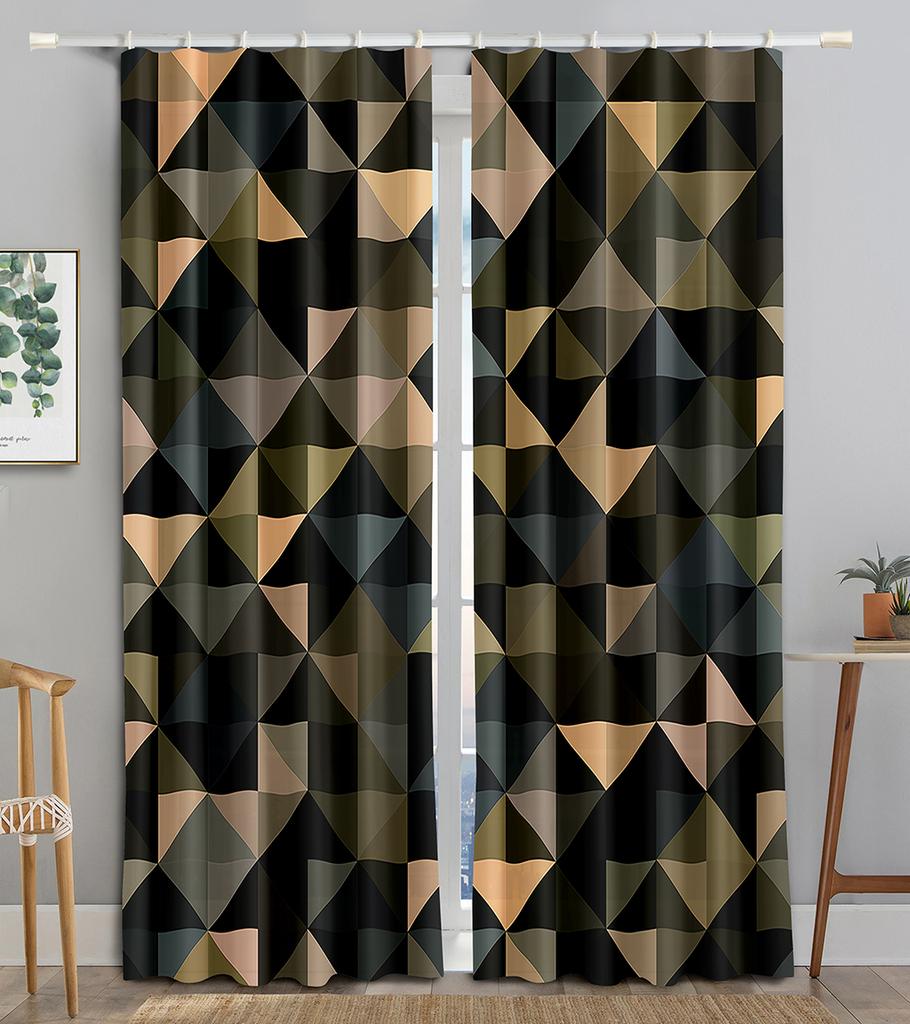 2pcs Marble Pattern Curtains Hook Valance Curtain Blinds Window Treatment For Kitchen Cafe Living Room Bedroom Home Decor Drapes