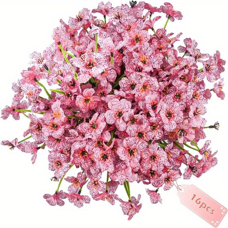 Fiori Artificiali Rossi Vivaci Resistenti ai Raggi UV, Non Sbiadiscono Plastica Floreale da Esterno
