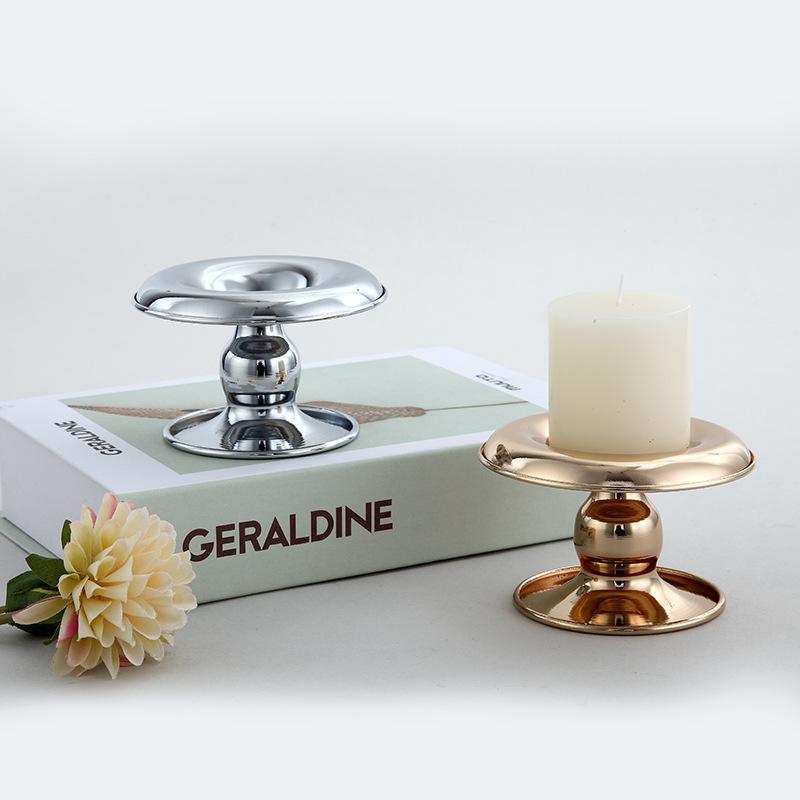 Elegant European Metal Candlestick for Scented Candles - Christmas Retro Design