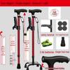 Four-Legged Aluminum Walking Cane with Light, Non-slip, Telescopic, Lightweight, Multi-functional Support for the Elderly