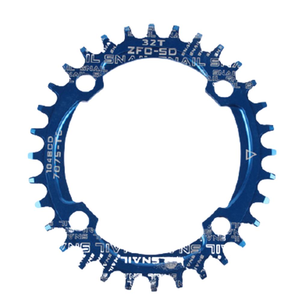 Für Fahrrad rund/oval 104BCD 32T 34T 36T 38T Narrow Wide Einzelkettenblatt