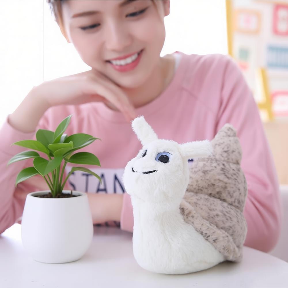 New Snail Plush Toy White Conch Shell Doll Cute Snail Stuffed Toy Soft Conch Seashell Marine Animal Pillow Birthday Gifts