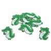 10pcs Iron Patches Cotton Material Green Animal Pattern Cartoon Style DIY Making Embroidered Patch