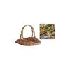 Small Oval Wicker Picnic Basket with Handle for Picnics, Fruit Storage and Home Organisation