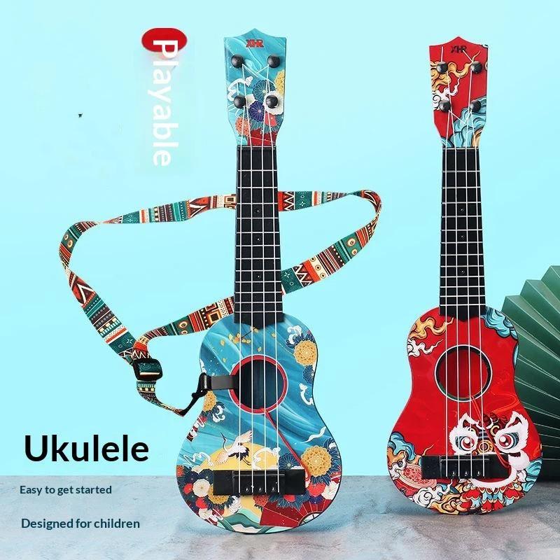 Mini Guitar 4 Strings Classical Ukulele Guitar Toy Musical Instruments For Kids Children Beginners Early Education Small Guitar