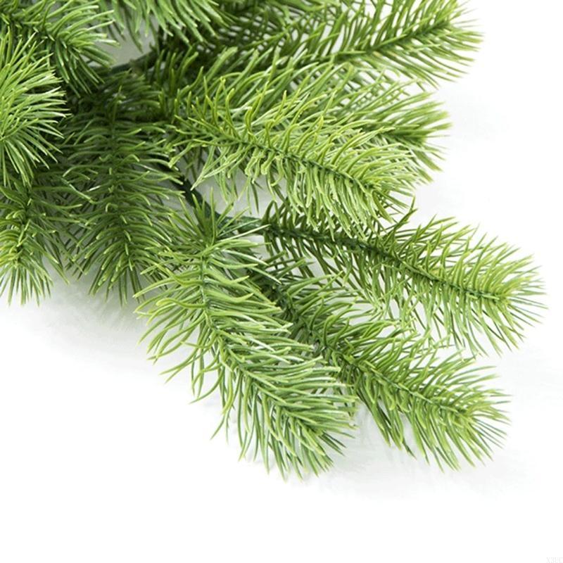 Christmas Artificial Leaves Simulation Pine Tree Branch for DIY Flower Arrangement Home Decoration Simulated Leaves X3UC