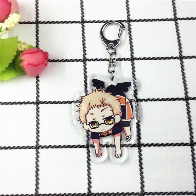 Haikyuu!! Double-Sided Keychain Pendant: Hinata, Kageyama, Kenma