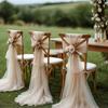 Set of 10/50 Chair Sashes Elegant Wedding Chair Decor Semi-Sheer Tulle for Wedding Parties Churches Christmas Aisle Accent
