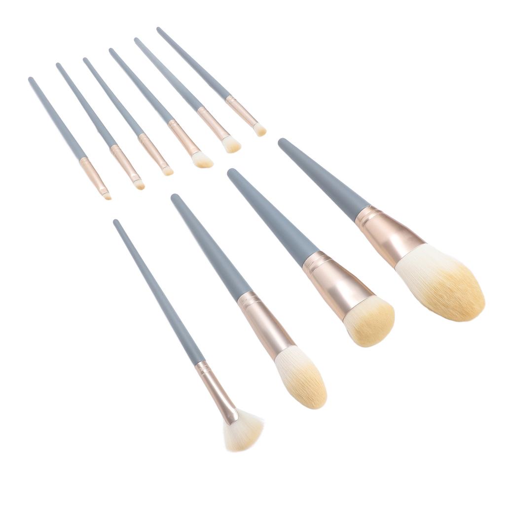 10pcs Makeup Brush Set Fibre   Loose Powder Brush Professional Cosmetic Brush Set for Face Eye