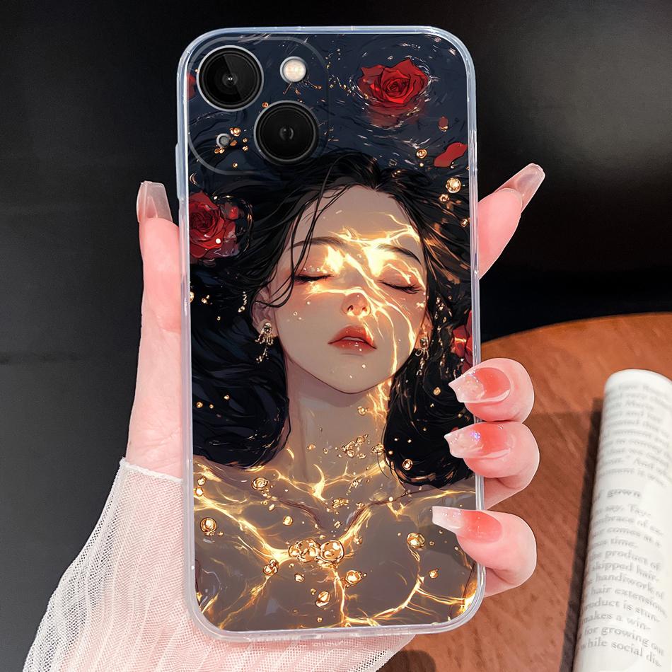 For iPhone 13 Pro Max 13 mini Phone Case Butterfly Patterns Soft Slim Transparent Silicone Cover For iPhone13 Lightweight Funda