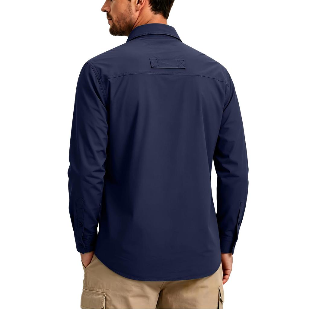 Men's Vintage Loose Fit Casual Work Shirt with Letter Print