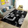 Tappeto Area Grande Freddie Mercury Queen-Rock-Band, Tappeto per Soggiorno Camera da Letto Divano Zerbino Decorazione, Tappetino Antiscivolo per Pavimento 3D