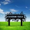 Personalized Butterfly Metal Garden Sign, Custom Name Yard Art, Outdoor Decor Gift for Nature Lovers
