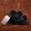 Fashion Trend Crocodile Pattern Stainless Steel Automatic Buckle Belt Men'S Genuine Leather First Layer Cowhide Business Dress Pants Belt