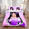Capa de Edredom Fronha Conjunto de Cama Anime Aphmau com Asas Adulto Menino Menina Decoração de Quarto Infantil Solteiro Casal Tamanho Grande