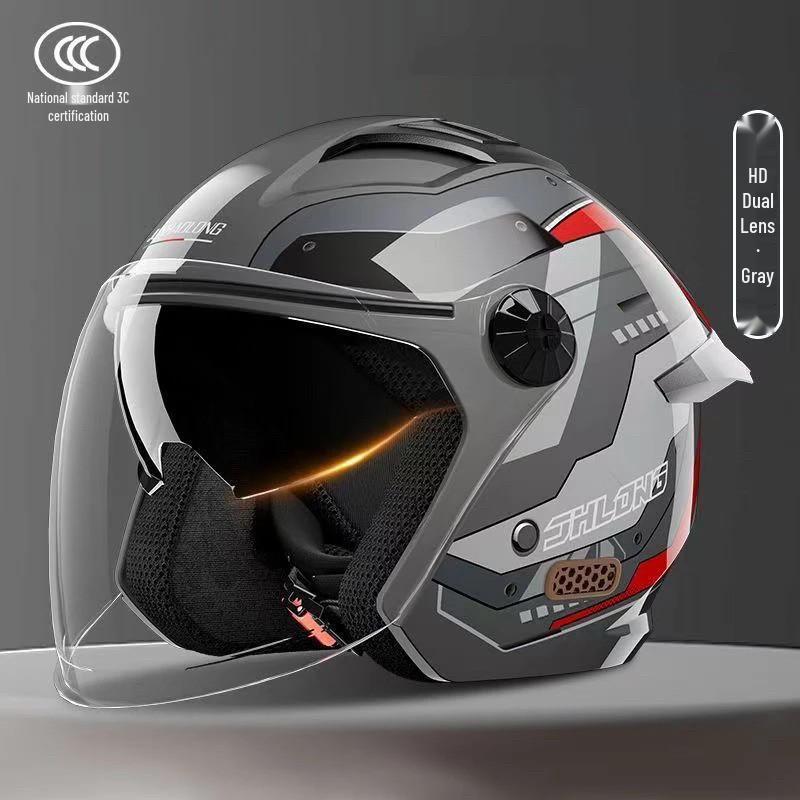 

3C Certified Unisex Full Face Motorcycle Helmet - All-Season, Windproof, Sun Protection Adult One Size 55-62 cm