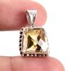 Natural Citrine Gemstone 925 Solid Sterling Silver Gift Jewelry Pendant 1'' r3t96