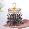 Household Tea Sealed Jar Striped Pattern Coffee Bean Storage Jar Glass Food Container  Sugar