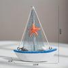 1pc Mini Marine Nautical Ship Sailing Boat Wood Crafts Ornaments Party Room Home Decoration