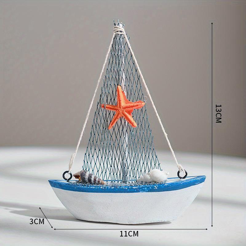 1pc Mini Marine Nautical Ship Sailing Boat Wood Crafts Ornaments Party Room Home Decoration