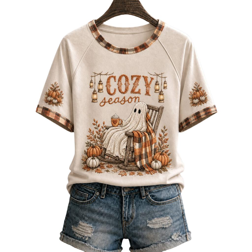 Dames Casual Halloween Print Pullover T-shirt