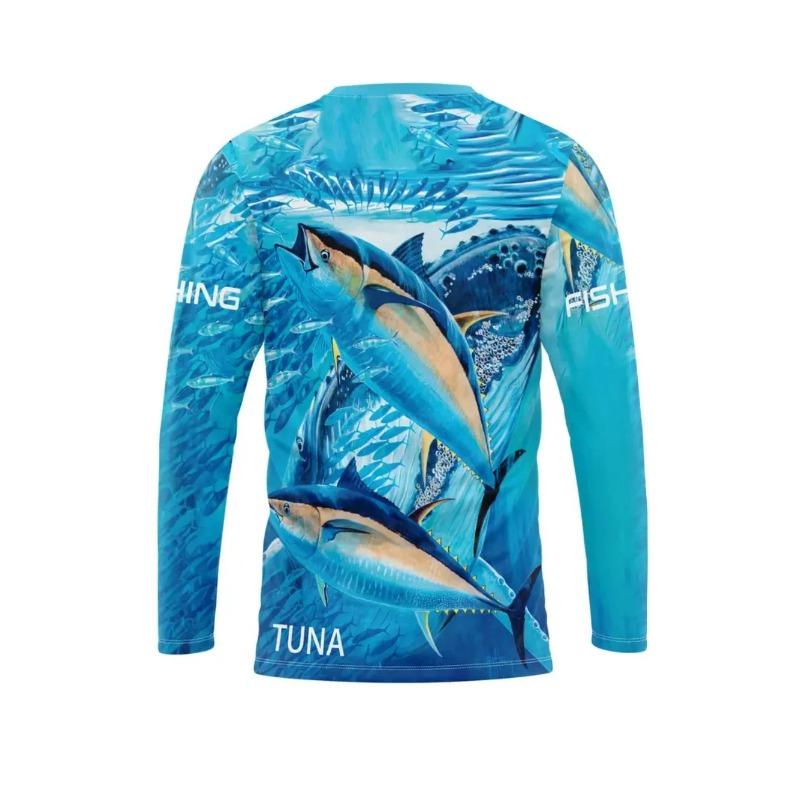 Fishing Shirts Men's T-Shirts Long Sleeve Men Clothes Autumn Streetwear Top Pullovers Male T Shirt Outdoor Casual Men's Clothing