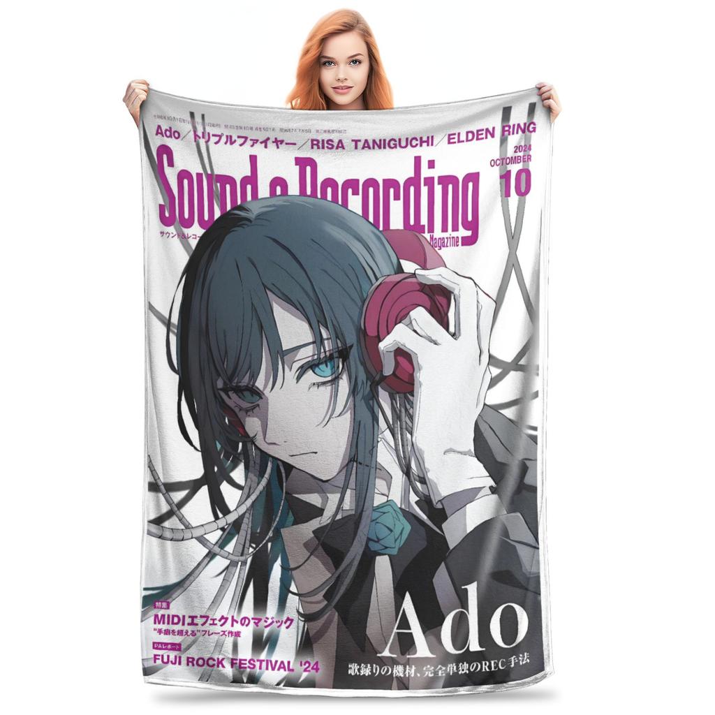 Ado WORLD TOUR 2025 Hibana Blankets Warm Soft Novelty Plush Throw Blanket For Child Outdoor Flannel Bedspread Bed Cover