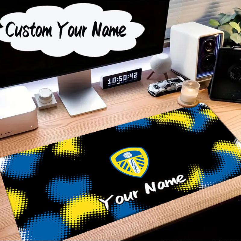 Custom Name Mouse pad Leeds United Crest Legacy Mouse Pad Desk Mat, Non-Slip Rubber Backer Pad For Computer Notebook Gaming Mouse Pad Birthday Gift