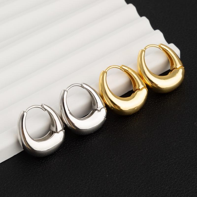 Minimalist Solid Circle Hoop Earrings For Women Versatile Stylish Daily Ear Jewelry