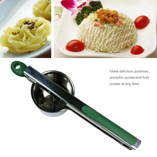 Ricer for Mashed Potatoes Stainless Steel Potato Press Manual Juicer Potato Masher Professional Kitchen Tool