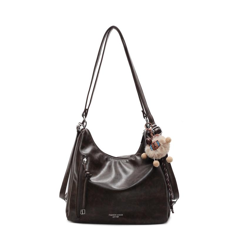 

Simple and high-end fashion large-capacity shoulder bag commuter bag retro trend backpack versatile tote bag no pendant