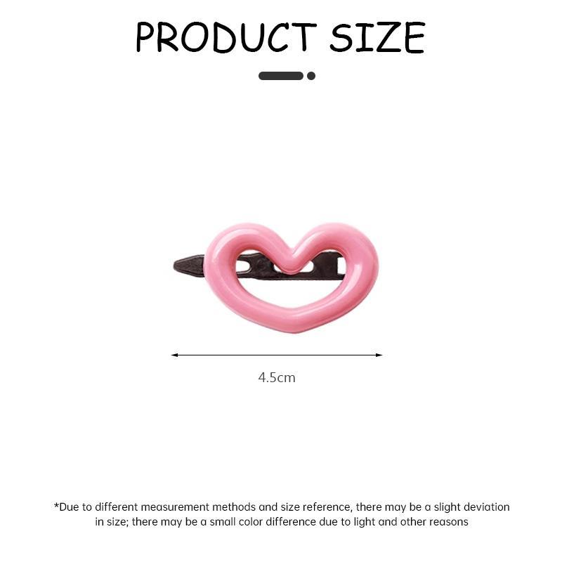 10pcs Love Morandi Hair Clip New Women's Side Broken Hair Clip Children's Seamless Duck Mouth Clip with Forehead Bangs Clip