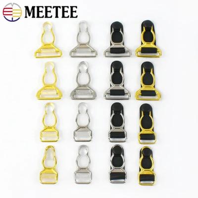 Meetee 10/30/50Pcs 10-18mm Suspender Clip Buckle Underwear Bra Strap Adjuster Clasp Stockings Garter Buckles Garment Accessory