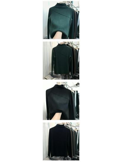 Women's Brushed Fleece Half-High Collar Slim-Fit Long-Sleeve T-shirt - Stylish & Warm for Autumn/Winter 2021