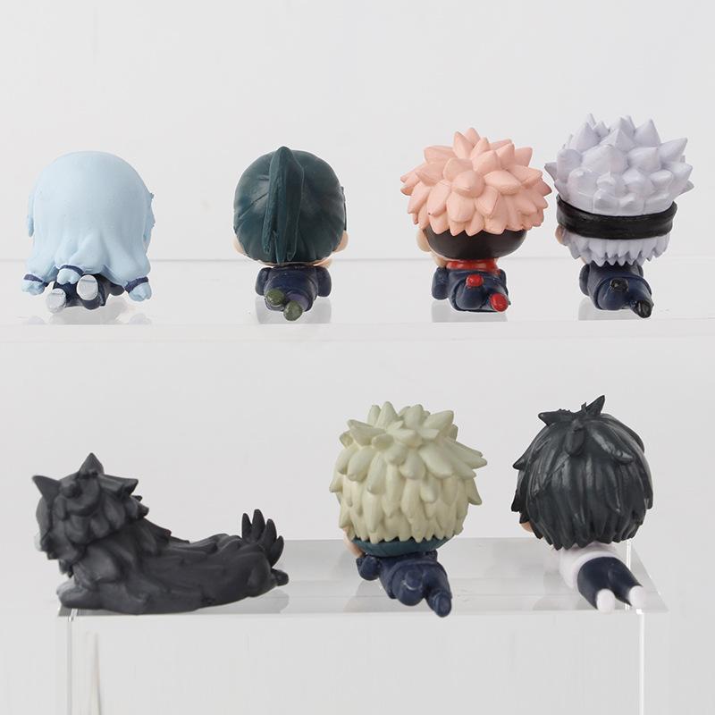 7pcs/set Jujutsu Kaisen Satoru Gojo Itadori Yuji Megumi Kugisaki Sukuna Geto Suguru Anime Figure Toys Cute Doll Collection Model