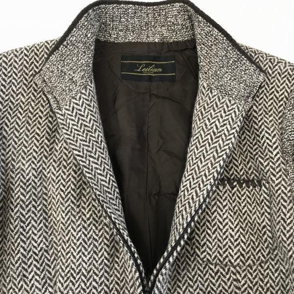 Leilian/Angora & Wool Zip-Up Jacket/Blouson/Women’s S/7/Brown/Herringbone/Made In Japan(USED)