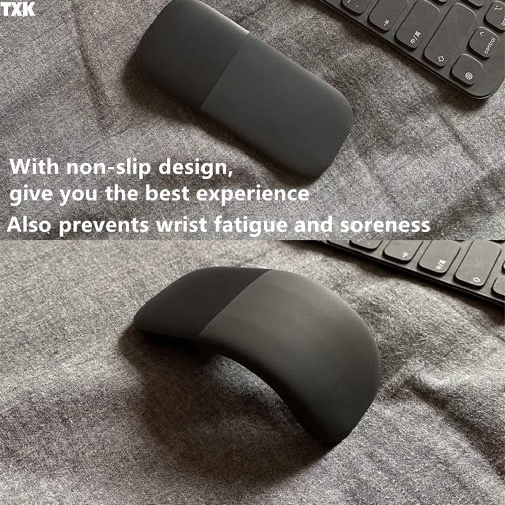 Slim and Portable 2.4GHz Foldable Wireless Mouse with Arc Optical Technology and Foldable Bluetooth for PCLaptops, Perfect for Home, Office, and