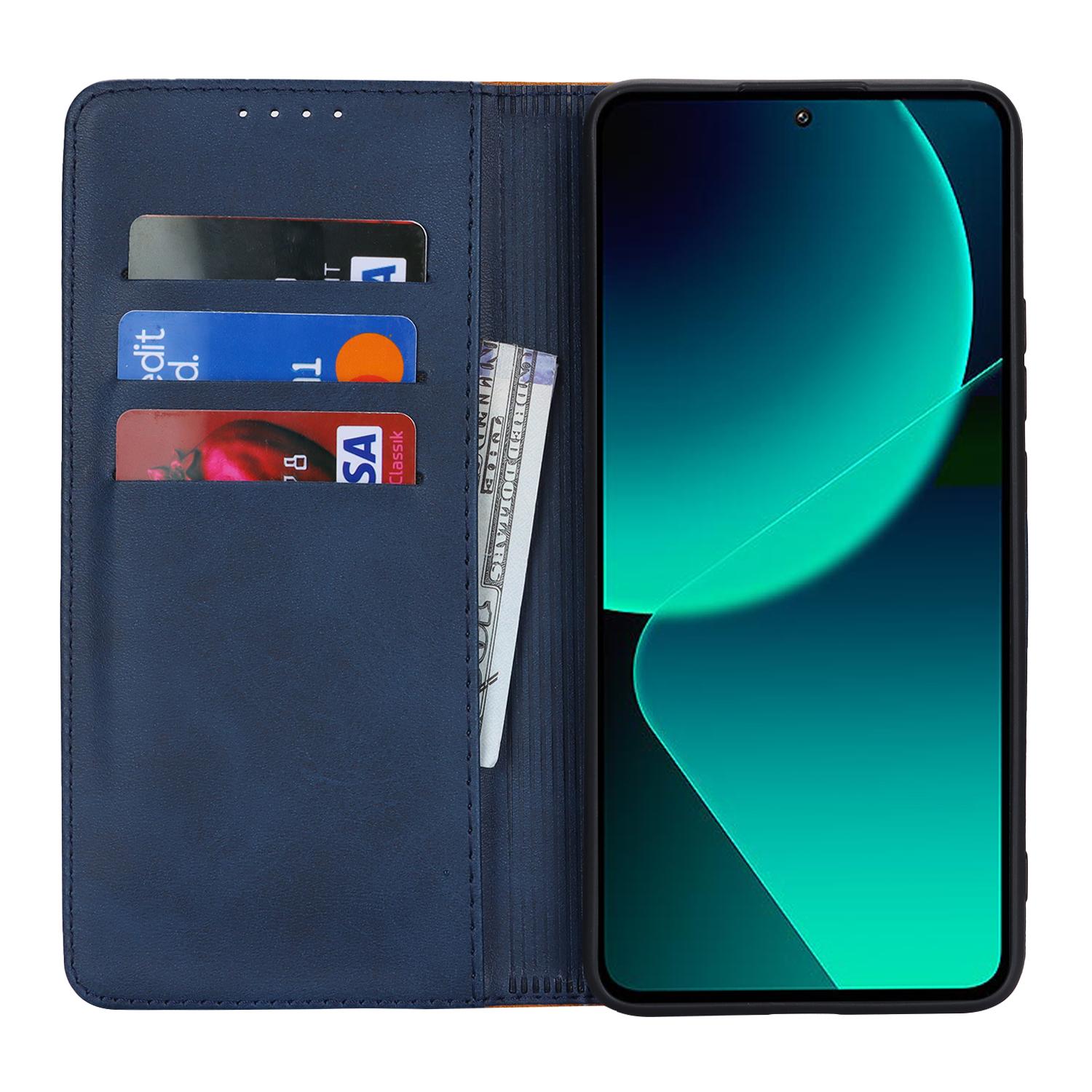 

For Xiaomi 13T/13T Pro/Redmi K60 Ultra Strong Magnetic Case Two-Tone Phone Cover Blue+Yellow