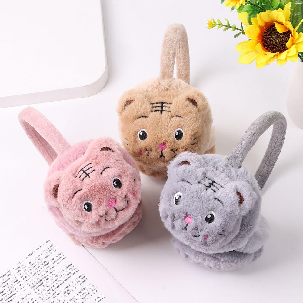 Men Women Soft Cartoon Cute Plush Ear Protection Ear Warmers Warm Earmuffs Thicken Warm